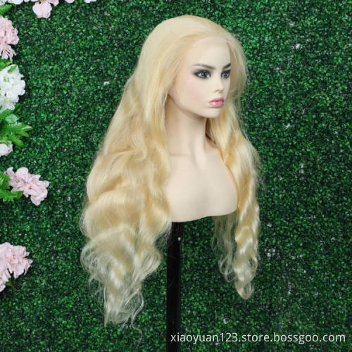 10A Hot Wigs Vendor Mayqueen180% 12inches Body Wave 613 Blonde  Lace Frontal Brazilian Human Virgin Hair Transparent Lace  Wigs